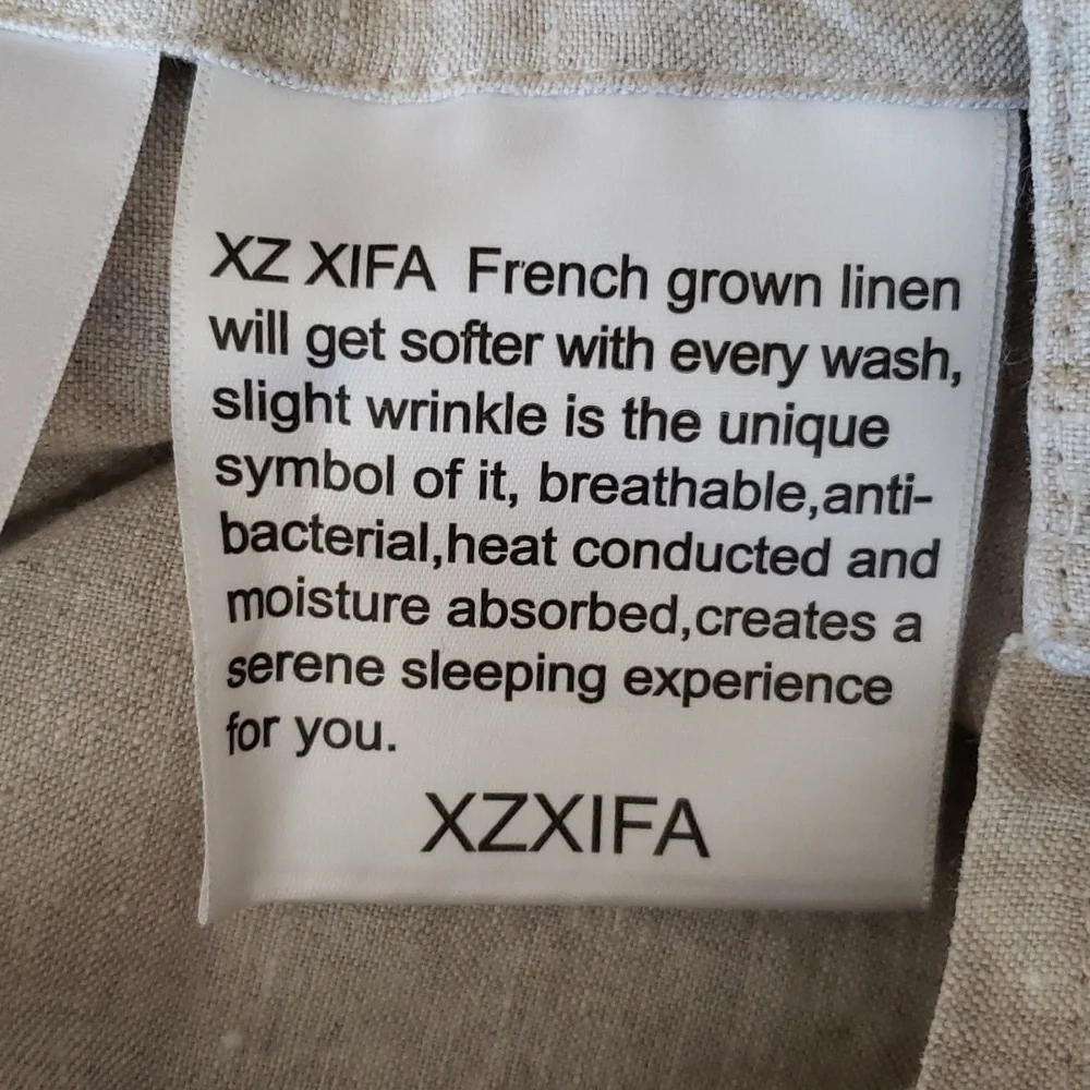 XZ XIFA NWOT French Linen Neutral Pillow Standard Shams